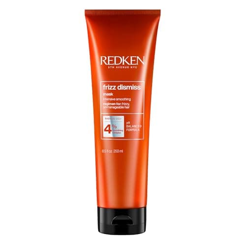 Redken Frizz Dismiss Mask, Anti-Frizz, Humidity Protection, Ultra Hydrating Smoothing, Sulfate Free, With Babassu Oil, 250 ML