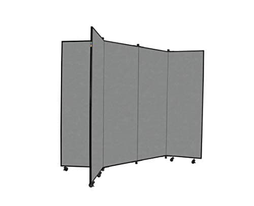Screenflex Display Towers, Portable Wall Divider Boards for Art Show Partitions, Classroom Panels and Offices - 5'9”H x 3'1”W - 3 Panels - Stone Fabric