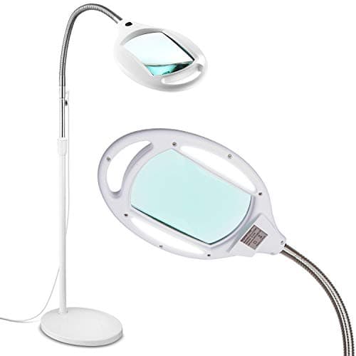Brightech - LightView Pro Dimmable LED Magnifier Floor Lamp with 6 ...