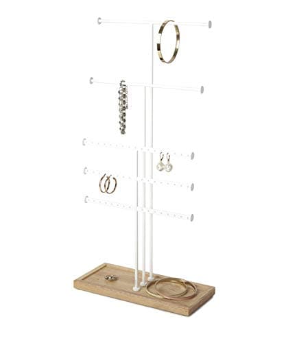 Umbra Trigem Hanging Jewelry Organizer – 3 Tier Table Top Necklace ...