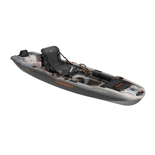 Pelican Catch Mode 110 Premium Angler - Paddle Sit-On-Top Fishing Kayak - HyDryve Pedal System & Comfortable Ergocast seat - 10 ft - Outback