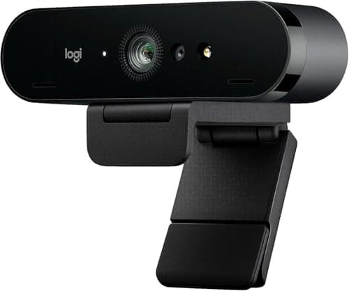 Logitech Brio 4K Webcam, Video Calling, Noise-Cancelling mic, HD Auto Light Correction, Wide Field of View, Works with Microsoft Teams, Zoom, Google Voice, Google Meet, PC/Mac/Laptop/MacBook/Tablet