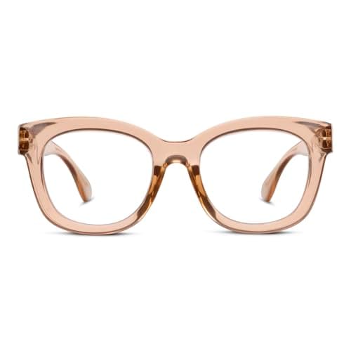 Peepers by PeeperSpecs Women's Center Stage Focus Reading Glasses, Tan, +1.50