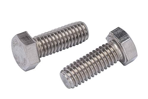 Bolt Dropper 3/8"-16 x 1 (25 Pack) Hex Head Bolt, 18-8 (304) Stainless Steel Corrosion Resistant Commercial Grade Bolts Versatile Choose Size
