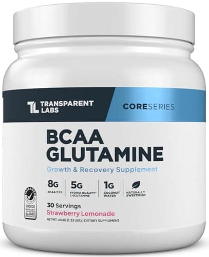 BCAA Glutamine Intra Workout Supplement + Vitamin C - Transparent Labs