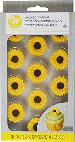 Sunflower Royal Icing Decorations, Yellow, 0.63 oz. - Wilton B2B