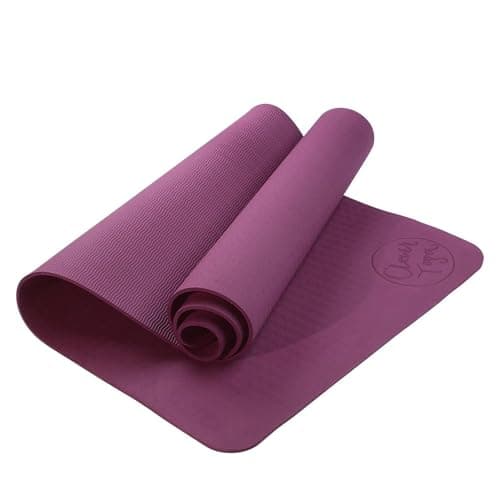 Clever Yoga Mat Non Slip - Longer And Wider Than Other Exercise Mats - ¼-Inch Thick High Density Padding To Avoid Sore Knees During Pilates, Stretching & Toning Workouts For Men & Women