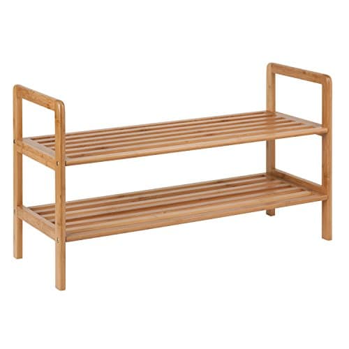Honey-Can-Do SHO-01600 Bamboo 2-Tier Shoe Shelf