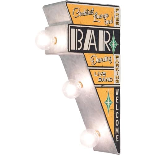 Vintage Style Lighted Bar Signs for kitchen and bar decor