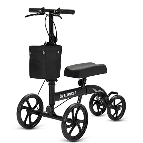 ELENKER Economy Knee Scooter, Steerable Knee Walker, Foldable Knee ...