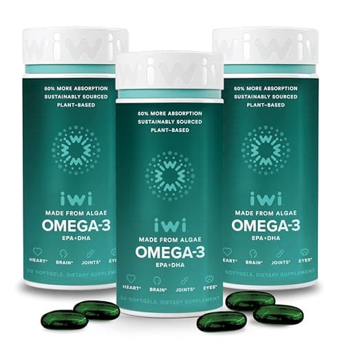 Amazon.com: iwi Omega-3 Sport, 60 Softgels (30 Servings), Plant-Based ...