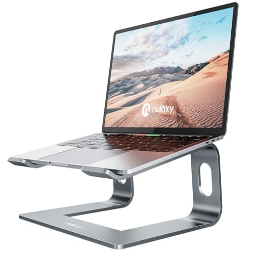 Nulaxy Laptop Stand, Ergonomic Aluminum Cooling Computer Stand, Detachable Laptop Riser, Support Protable Notebook Holder Stand Compatible with MacBook Air Pro, Dell XPS, Lenovo More 10-15.6" Laptops