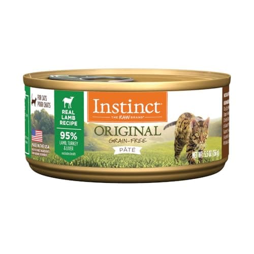 Instinct Original Grain Free Real Lamb Recipe Natural Wet Canned Cat Food by Nature's Variety, 5.5 oz. Cans (Case of 12)