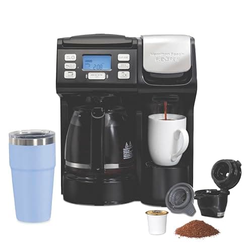 Hamilton Beach FlexBrew Advanced 5-in-1 Coffee Maker, Single-Serve, 12 ...
