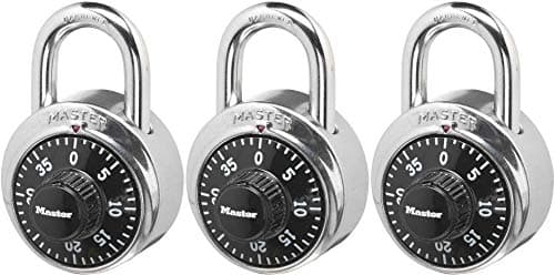 Master Lock 1500D Dial Combination Lock, 1-7/8-Inch, Black