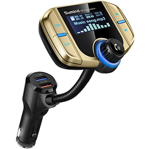 Upgraded Version Bluetooth FM Transmitter, Sumind Wireless Radio ...