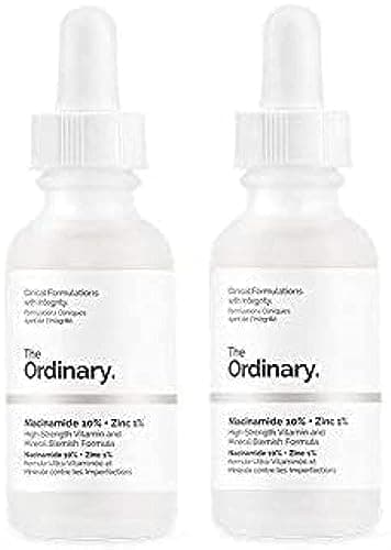 2 Packs of The Ordinary Niacinamide 10% + Zinc 1% 30ml