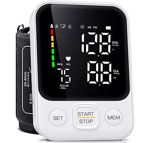 Blood Pressure Machine for Home Use Automatic Blood Pressure Monitor with 2x120 Reading Memory Adjustable Arm Cuff 8.7"-15.7" with Large LED Backlit Display
