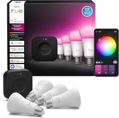 Philips Hue Smart LED Lightstrip Plus with Bluetooth (2 m) & Hue Bridge ...