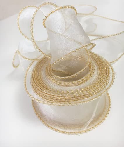 Pale Pink Wire Edge Organza Ribbon 63mm x 3m | Hobbycraft