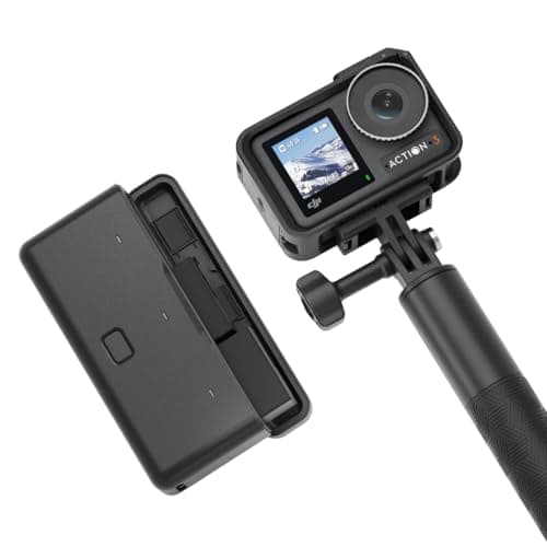 DJI Osmo Action 3 Standard Combo, Waterproof Action Camera with 4K HDR & Super-Wide FOV, 10-Bit Color Depth, HorizonSteady, Cold Resistant & Long-Lasting, Vlogging Camera for YouTube