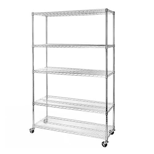 Seville Classics UltraDurable 5-Tier NSF Steel Wire Shelving System