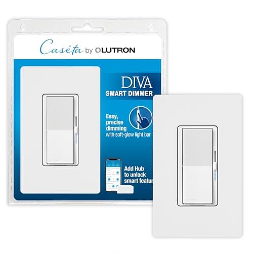 Lutron Diva LED+ Dimmer Switch for Dimmable LED Bulbs, 150-Watt/Single ...