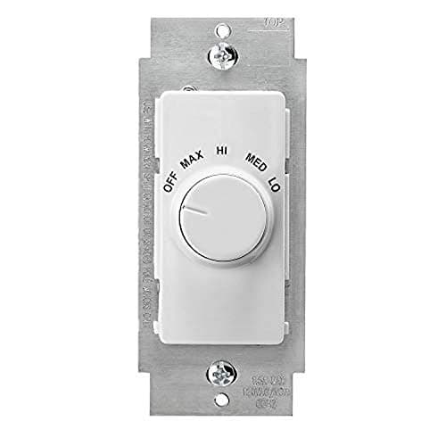 Leviton 1.5 Amp Watt Decora Single Pole Rotary Step Fan Speed Control ...