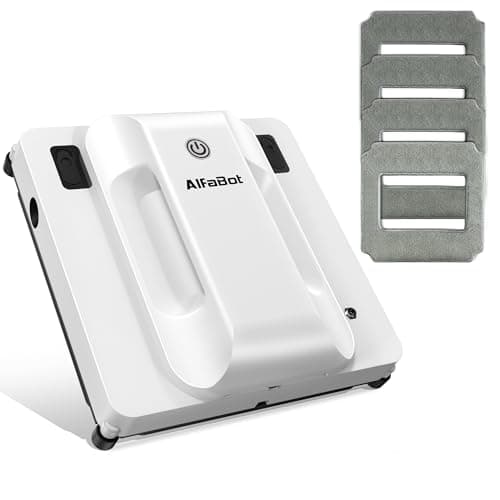 AlfaBot Window Cleaning Robot, X7 Glass Cleaner Robot with Double-Sid Water Spray and 50ml Water Tank, Smart Window Cleaning Tools for Interior/Exterior Highrise Windows