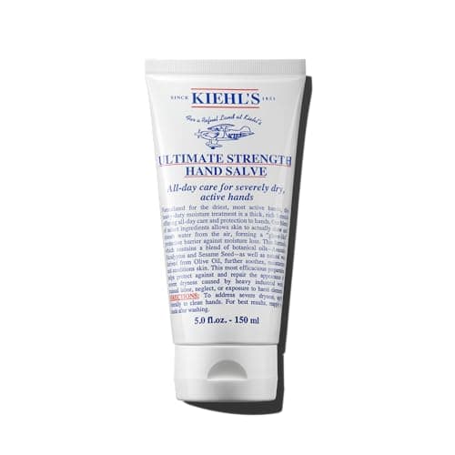 Kiehl's Ultimate Strength Hand Salve, Deeply Hydrating Hand Lotion, Thick and Rich Formula for Intense Moisture and Conditioning, Protects and Repairs Dry Hands, Paraben and Gluten Free - 150 ml