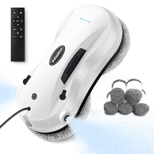 AlfaBot Window Cleaning Robot, X7 Glass Cleaner Robot with Double-Sid Water Spray and 50ml Water Tank, Smart Window Cleaning Tools for Interior/Exterior Highrise Windows