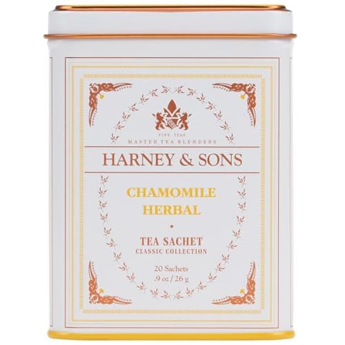 Harney & Sons Finest Quality Chamomile Herbal Tea, 20 Sachets, Caffeine ...