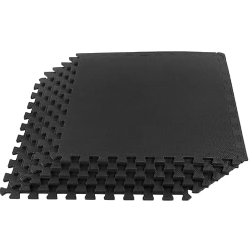 Foam Mat Floor Tiles, Interlocking EVA Foam Padding by Stalwart – Soft Flooring for Exercising, Yoga, Camping, Kids, Babies, Playroom – 6 Pack