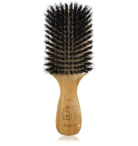 Classic Men's Club (Soft) Wild Boar Bristles Light Wood or Acrylic Handle Gentle Bass Brushes (1 Brush)