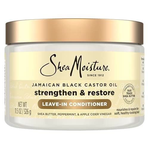 SheaMoisture Jamaican Black Castor Oil Strengthen & Restore for damaged or chemically processed hair Leave-In Conditioner cruelty-free hair treatment 340mL