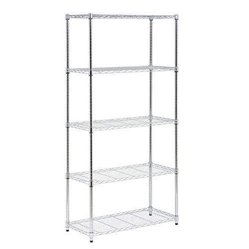 Honey-Can-Do 5-Tier Urban Adjustable Chrome Wire Shelving Unit