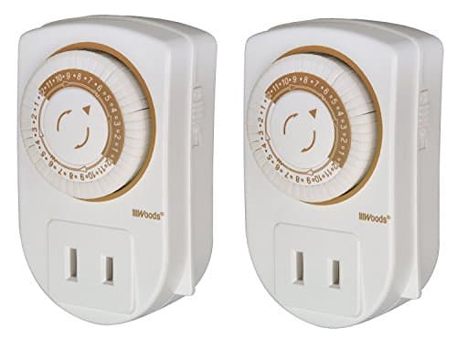Woods 15-Amp 24-Hour Indoor Plug-In Mini Single-Outlet Mechanical Timer ...