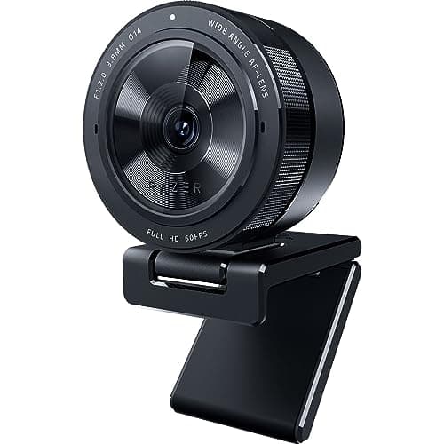 Razer Kiyo Pro Webcam for Streaming, Gaming, Video Calls: Full HD 1080p 60FPS - Adaptive Light Sensor - HDR Enabled - Wide Angle Lens with Adjustable FOV - Works with OBS, Xsplit, Twitch, Zoom, Teams