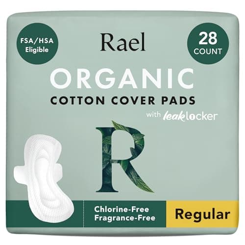 Rael Pads for Women, Organic Cotton Cover - Period Pads with Wings ...