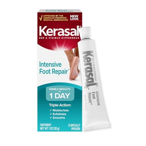 Kerasal Intensive Foot Repair Exfoliating Moisturizer 1oz. Visible results for dry cracked feet in just 1 day