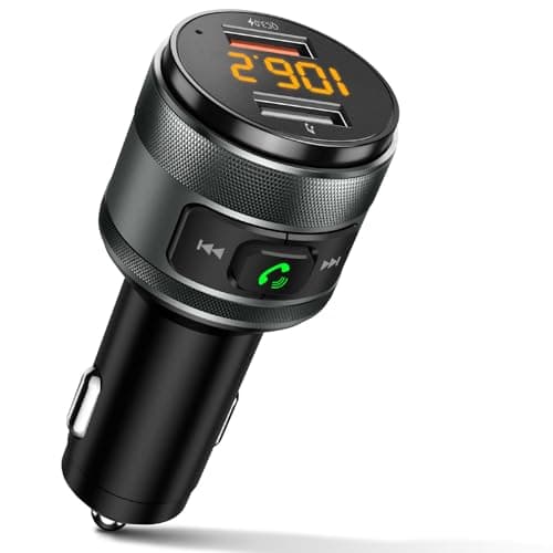 Clydek Bluetooth FM Transmitter for Car, Bluetooth 5.0 Wireless Car ...