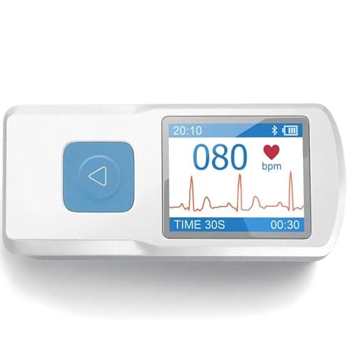 Portable ECG Monitor - Electrocardiograph Monitors in Less Than 30 Seconds, no Need for a Smartphone, All Measurements are Done on Device