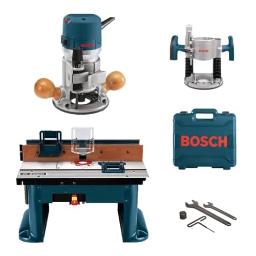 BOSCH 1617EVSPK Wood Router Tool Combo Kit - 2.25 Horsepower Plunge ...