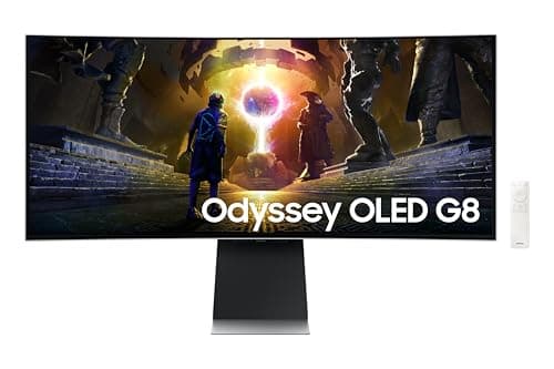 Samsung 34-Inch Curved OLED Odyssey G8 Gaming Monitor Ultra WQHD G Sync 175 Hz Refresh Rate (LS34DG850SNXZA) -[États-Unis Version] (2024)