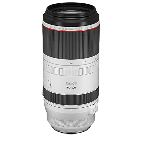 Canon RF100-500mm F4.5-7.1 gal is USM Lens, Super-Telephoto Zoom Lens, Compatible with EOS R Series Mirrorless Cameras, White