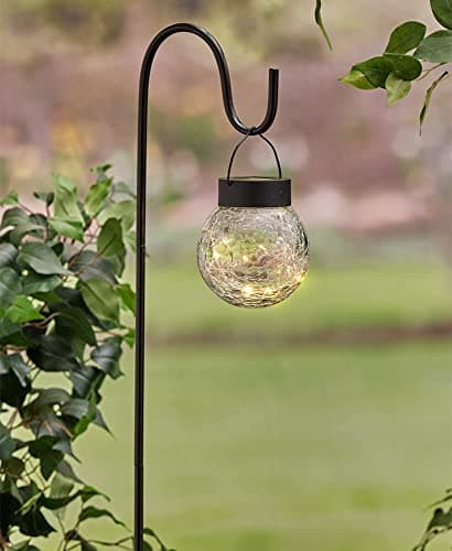NOMA Outdoor Multi-Colour LED Solar Jumbo Crackle Glass Garden ...