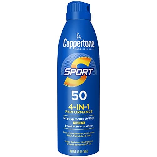 Coppertone Sport SPF 50 4-In-1 Performance Sunscreen Spray, 7.3 Oz ...