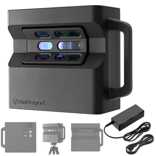 Matterport Pro2 Camera Travel Case Bundle - High Precision Scanner 360 Virtual Tours, 4K Photography, 3D Mapping, & Digital Surveys - Includes Pro2 Camera, Tripod, Clamp, and 20” Small Hard Case