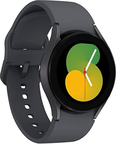 Samsung Galaxy Watch 5 40mm Bluetooth Smartwatch w/Body, Health, Fitness and Sleep Tracker, Improved Battery, Sapphire Crystal Glass, Enhanced GPS Tracking, Graphite (Renewed)