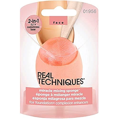 Real Techniques New 2-in-1 Miracle Mixing Sponge for Foundation and Complexion Enhancers, 24 g